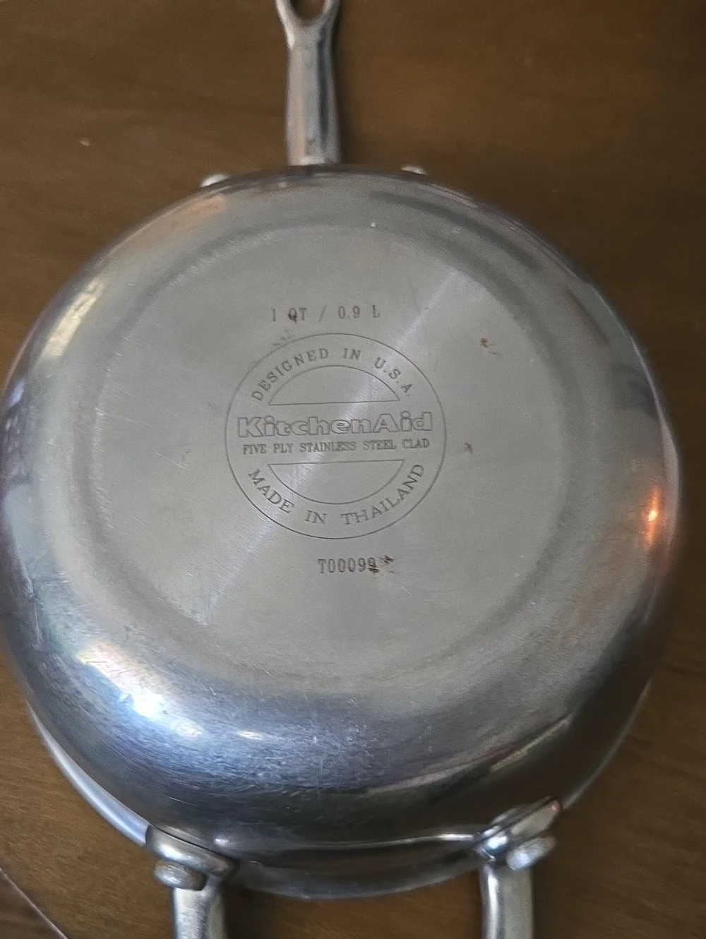 VINTAGE 1999 KitchenAid 5-Ply Clad Stainless Steel 1-Quart Saucepan
